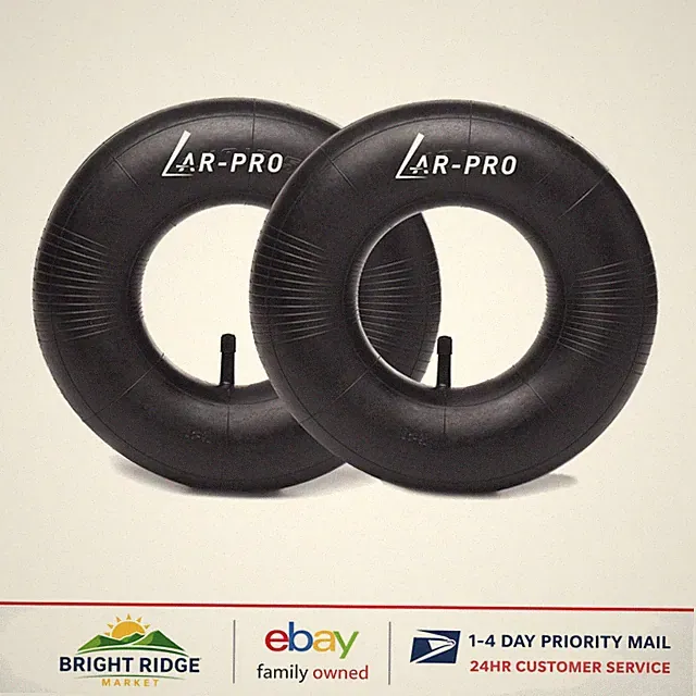 2-Pack of 4.10/3.50-6 Inner Tubes for Hand Trucks and Yard Trailers