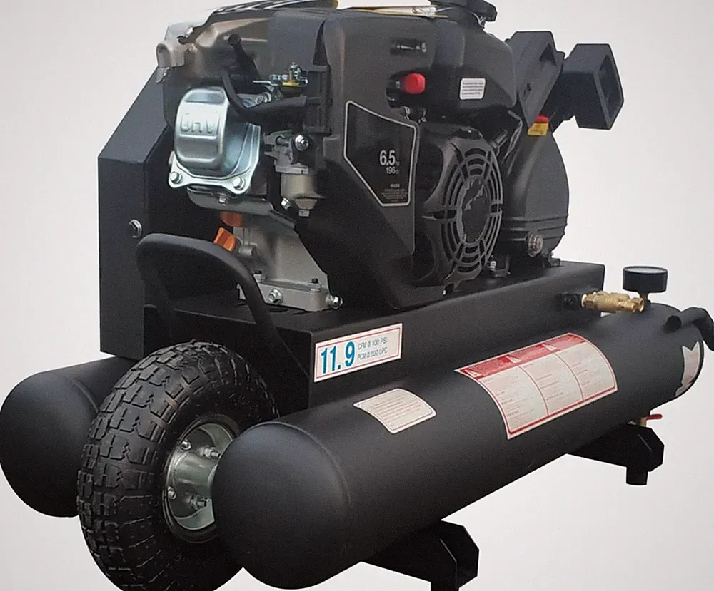 6.5HP 9 Gallon Horizontal Piston Air Compressor 12CFM@125PSI Double Stack Tank
