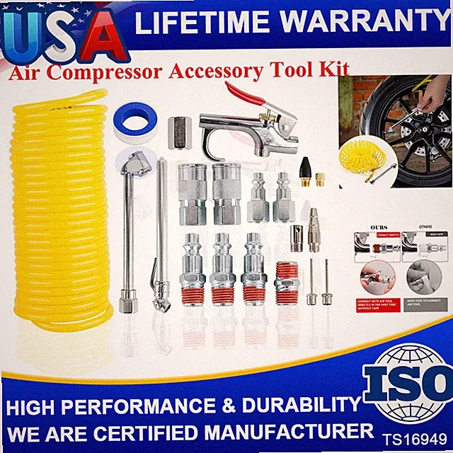 Air Compressor Kit, 3/8 Inch X 25 FT Hose, 20 Pieces Air Tool Accessories, 1/4"