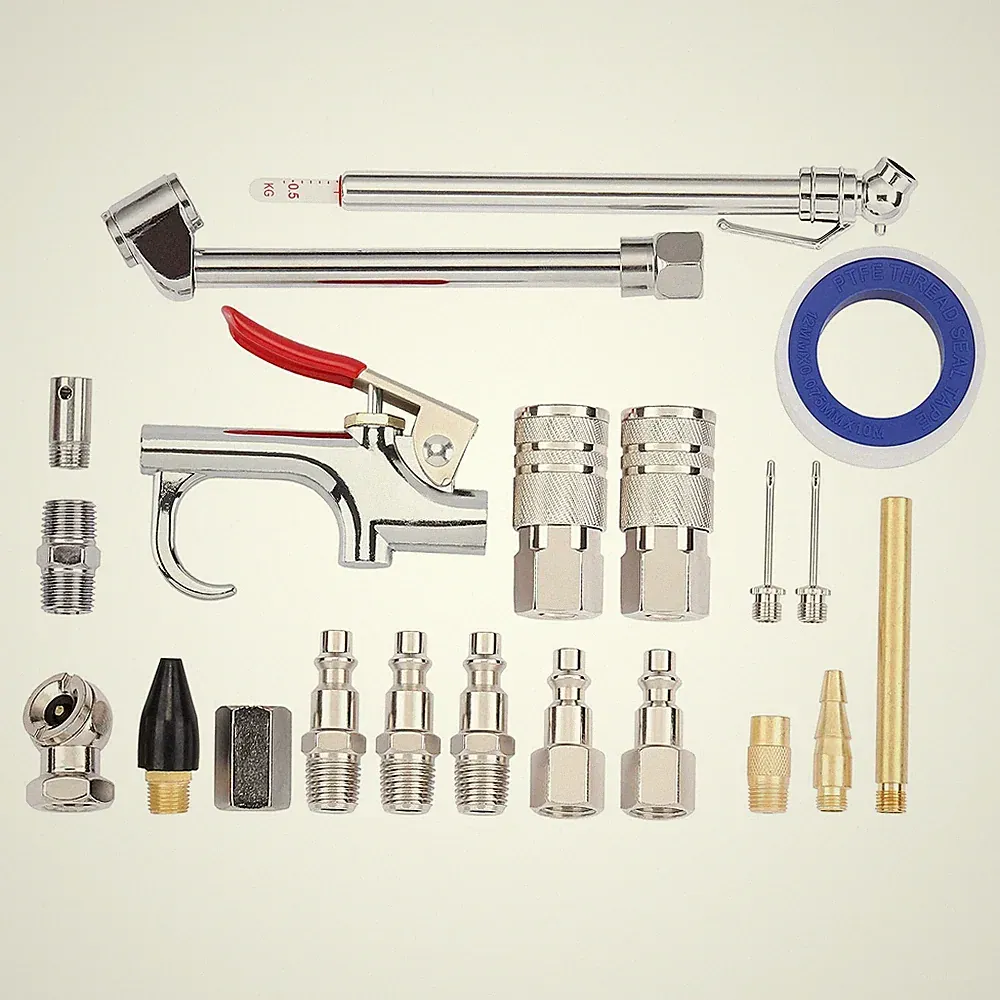 AIRTOON 21 Pieces Air Compressor Accessories 1/4 Inch NPT, Inflation Kit, wit...