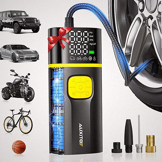 AS1 PRO Tire Inflator Portable Air Compressor - 150PSI Dual Cylinder 7800 Mah &