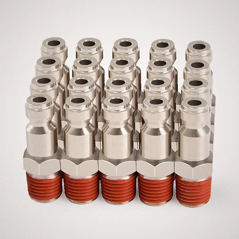Automotive T-Style Air Plug, 1/4" NPT Male Pneumatic Plugs, Air Compressor Ac...