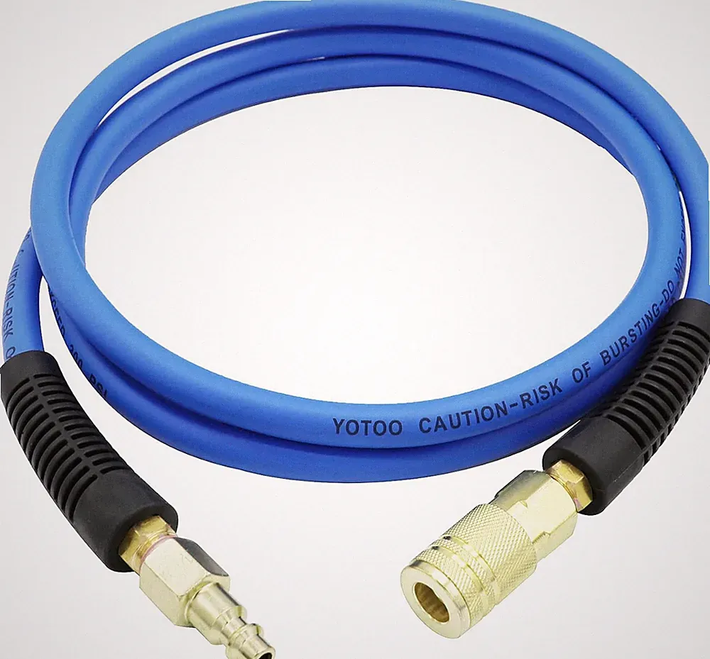 Hybrid Lead-In Air Hose 1/4" X 6', 300 PSI Heavy Duty Air Compressor Hose, Light