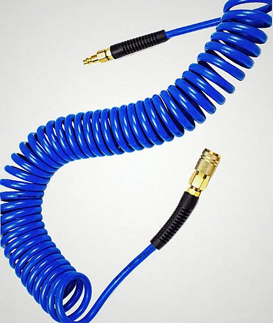 Polyurethane Recoil Air Hose, Air Compressor Hose 1/4" Inner Diameter by 25' Lon
