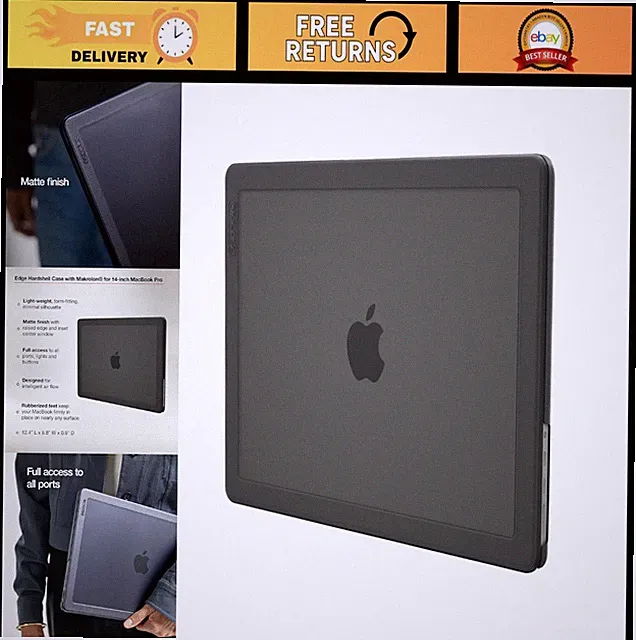 Protective Hardshell Case for MacBook Pro 14" - Scratch Resistant, Rubberized Fe