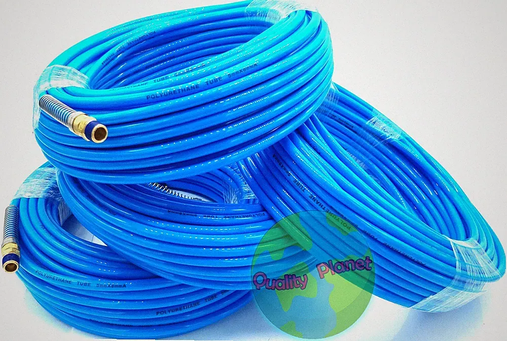 (Qty-4) 100ft x 1/4" NPT Air Compressor PU Hose Roofing Framing carpentry Hose
