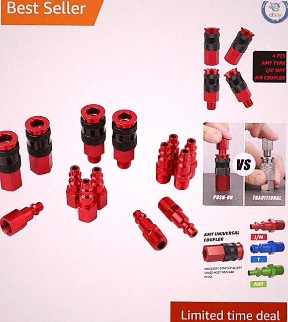 Universal 14-Piece Air Compressor Accessories Kit: Quick Couplers Included